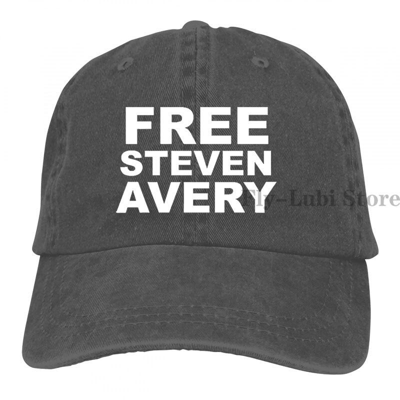 Free Steven Avery Baseball cap men women Trucker Hats adjustable cap: 2-Black