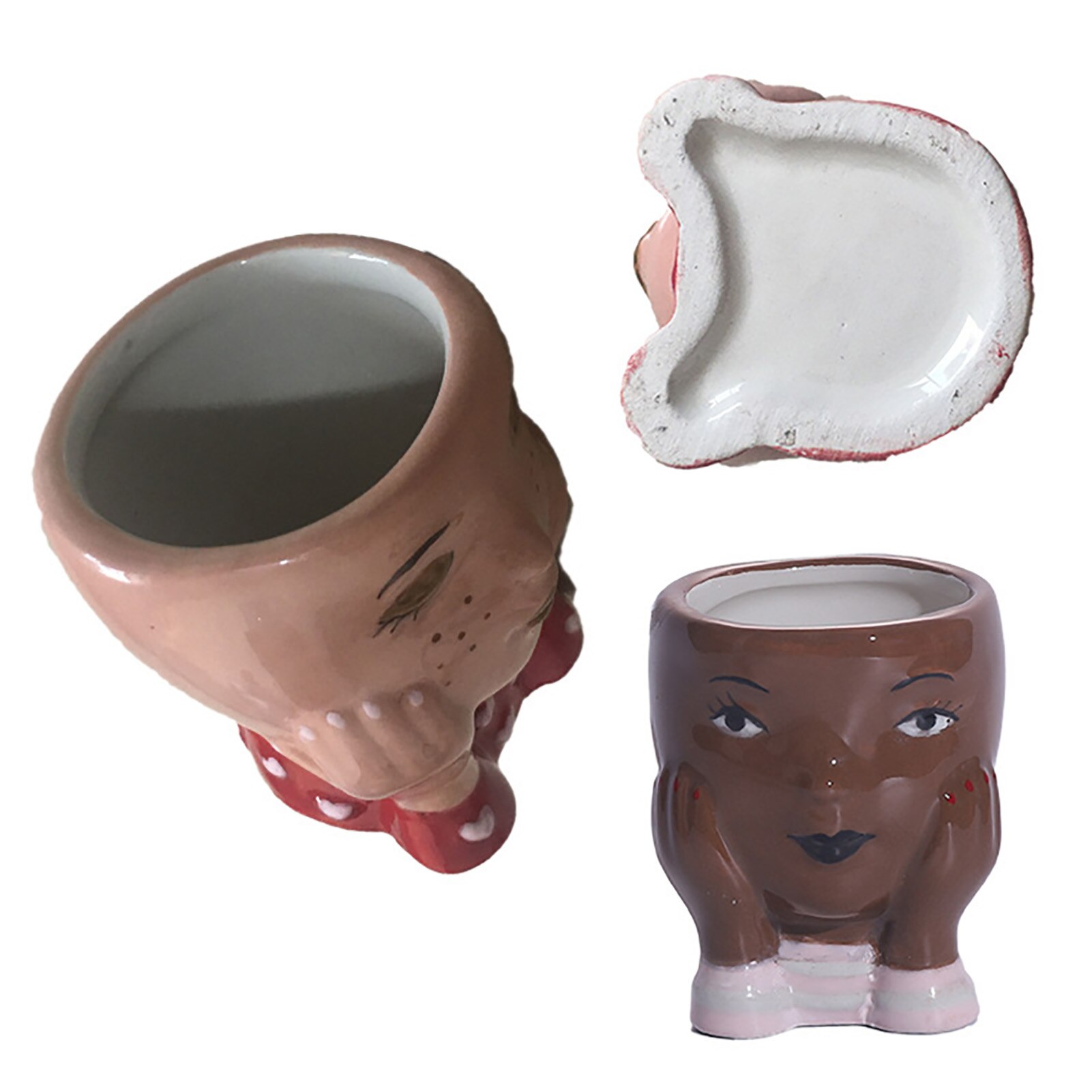 Vaso decoração para casa vasos estéticos decoração do quarto escultura cerâmica bonito menina blush vaso de flores jardim decoração de escritório em casa 3pcs