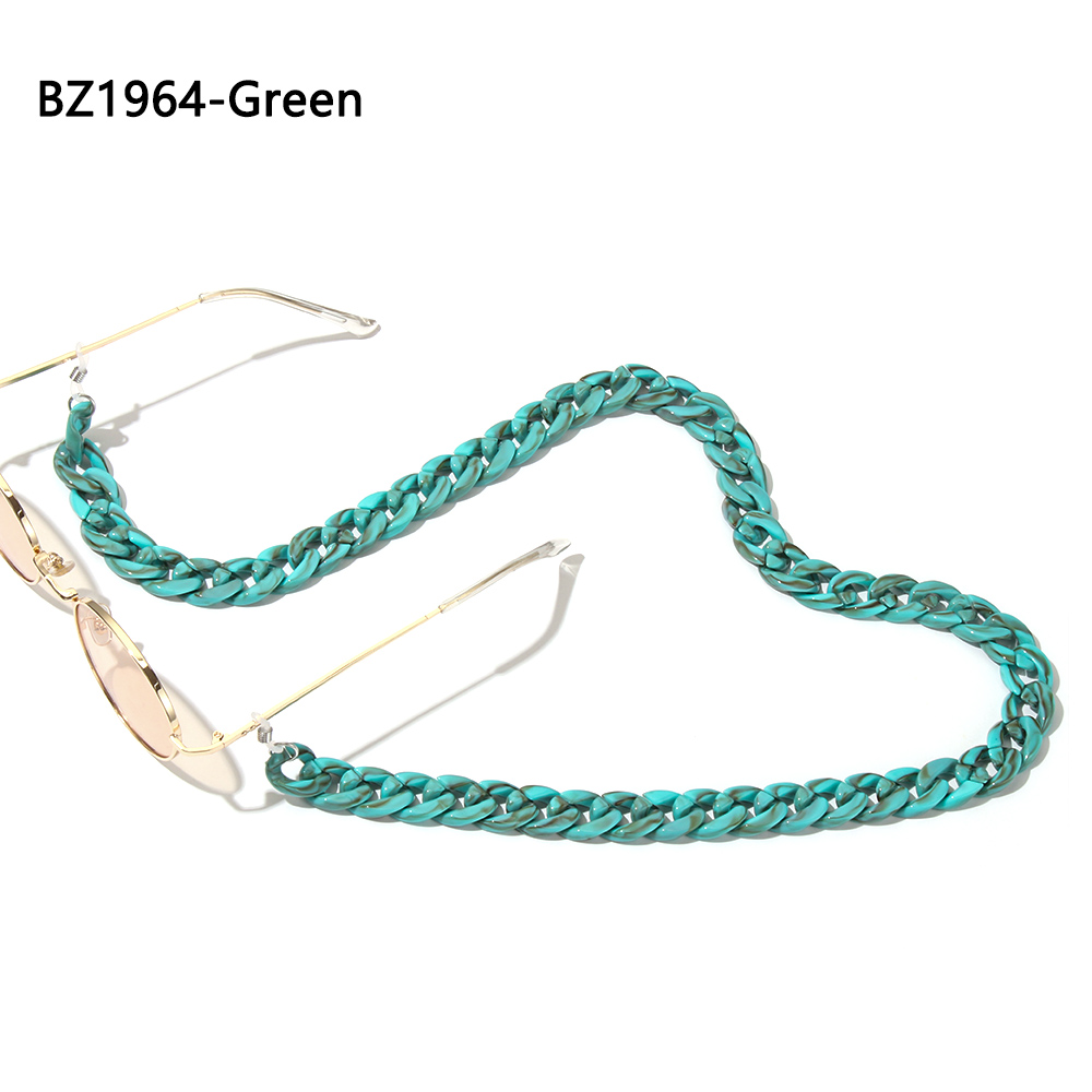 1Pc Acryl Glazen Ketting Zonnebril Keten Lanyard Ketting Brillen Retainer Brillen Houder Strap Eyewear Accessoires: BZ1964-Green