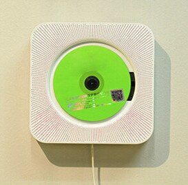 Lecteur CD lecteur CD mural acoustique domestique suspendu éducation prénatale, anglais, haut-parleur bluetooth, haut-parleurs intégrés: WHITE