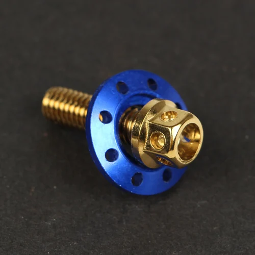 Tornillo de guardabarros modificado para coche eléctrico de motocicleta, horquilla plana, tornillo de color de acero inoxidable, almohadilla de tapa de brida hexagonal exterior M6: Gris oscuro