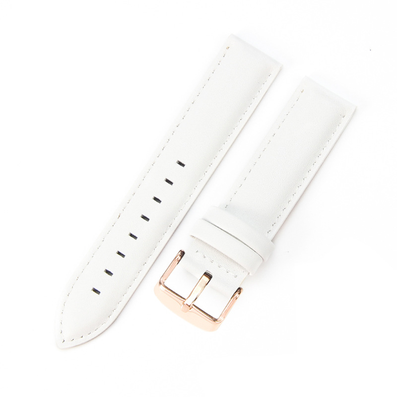 14mm 16mm 18mm 20mm 22mm Lederen Horlogeband Roestvrij Stalen Pin Gesp Universele horlogeband Accessoires met Gereedschap: Black Yellow / 16mm