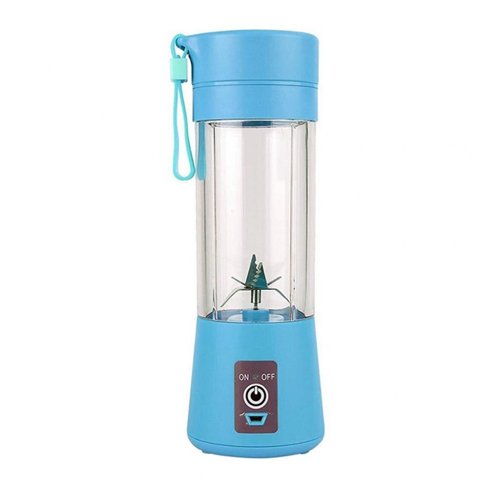 Usb Draagbare Juicer Cup Huishouden Blender Fruit Mengmachine Sap Cup Met Zes Messen Voor Home Office Travel Sport: Blauw