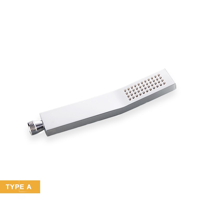 Brass Handheld Shower Head Replacement Showerhead for Bathroom Showering System Contemporary Square Style Polished Chrome: A Type