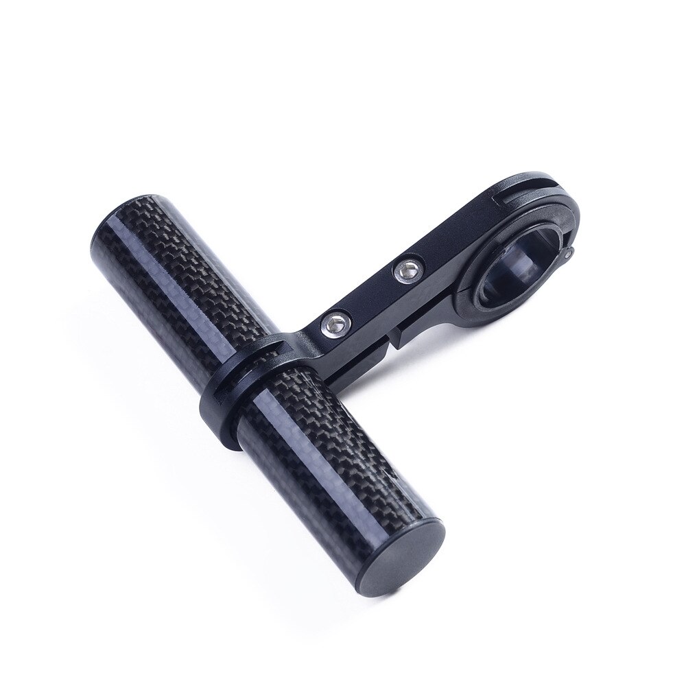 Bicycle Handlebar Extender Carbon Fiber Extension Mountain Bike Expand Bicycle Speedometer Headlight Light Support Extender: black 10cm
