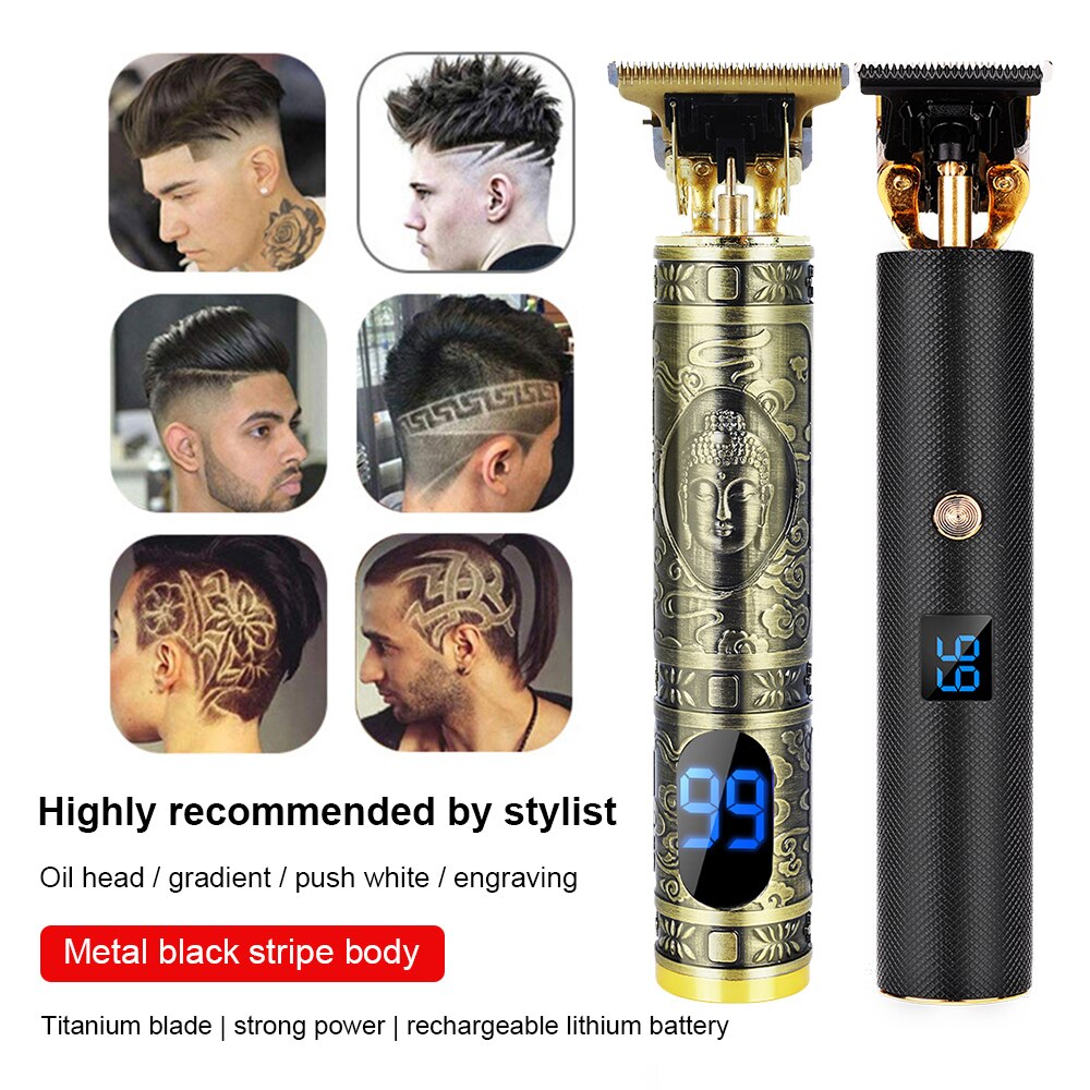 LCD Display Hair Trimmer Clipper Electric Cordless Shaver Trimmer Men Barber Hair Cutter Machine Hair Cut Cloth Hair Style Tool