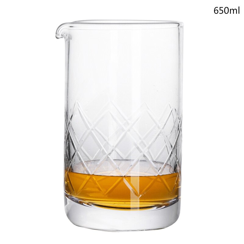 Mezclador de batidores de cristal para cócteles, mezclador de vaso para agitar, coctelera japonesa, utensilios para cócteles: Diamond -650ml