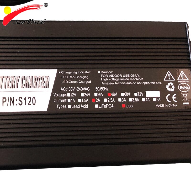 42 v 54.6 v 2a li-ion carregador de bateria para 36 v 48 v bicicleta elétrica bicicleta bateria de lítio 100 v-240 v scooter elétrico