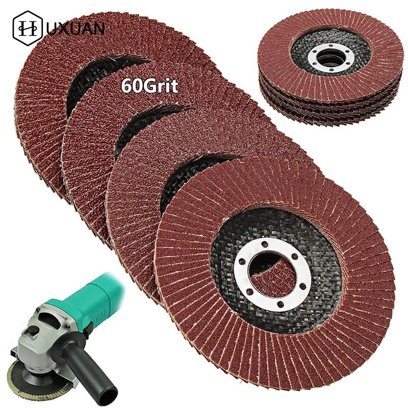 Flap Discs 115mm 4.5 Inch Sanding Discs 60 Grit Grinding Wheels Blades For Angle Grinder
