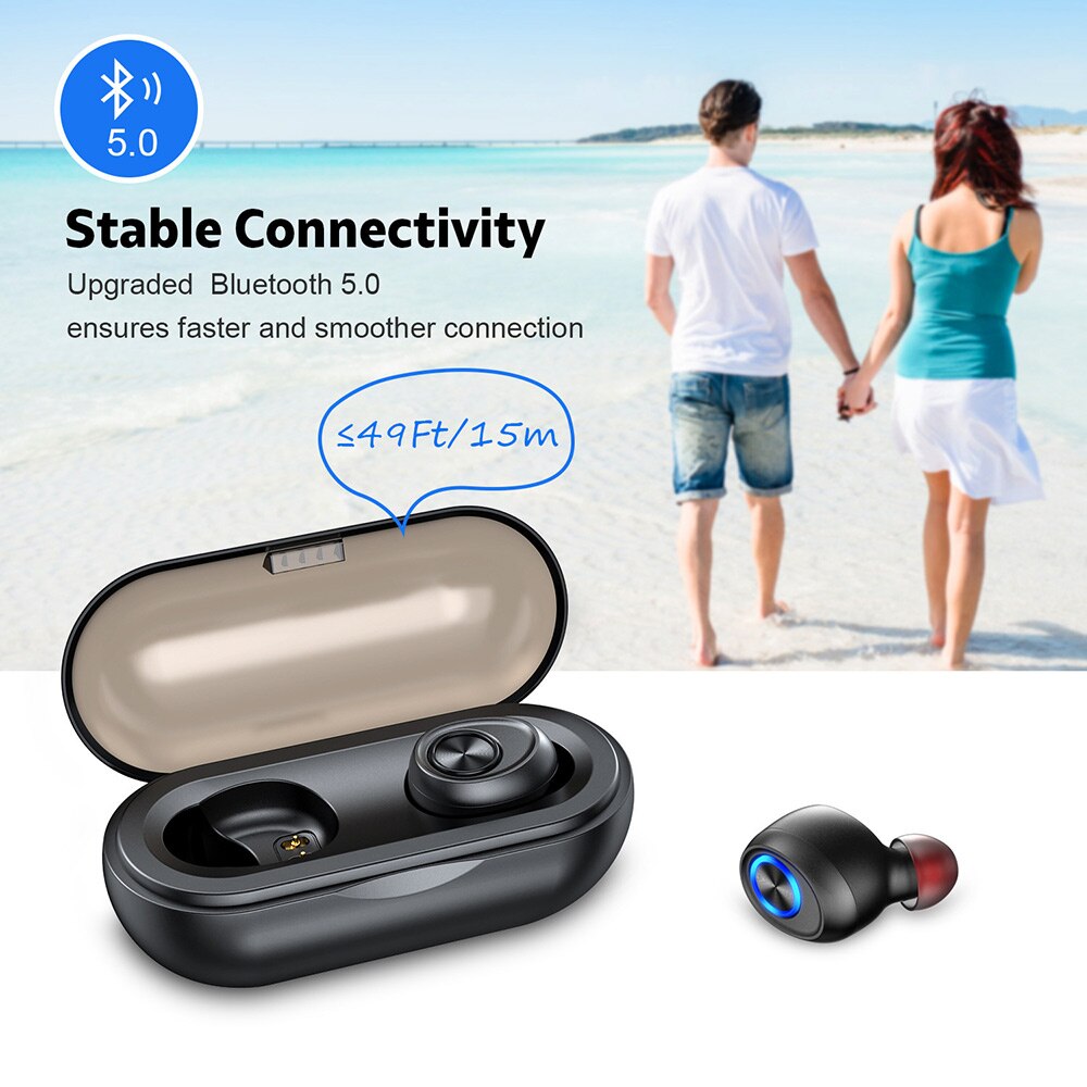 Wireless Bluetooth V5.0 Earbuds IP010A Earphone Stereo Sound Sensitive Touch Control Call Earphone Charging Case Ergonomic Shape