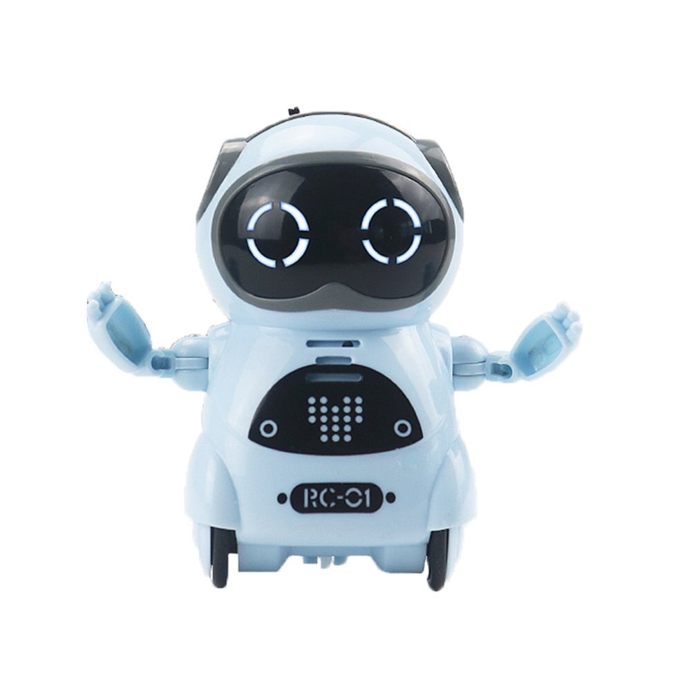 Tasche RC Roboter Reden Interaktive Dialog Stimme Anerkennung Rekord Singen Tanzen Erzählen Geschichte Maschine Mini RC Roboter: Blau