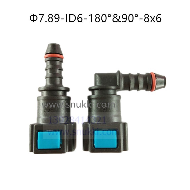 Original 7.89mm id6 auto brændstofslange lynkobling 180 grader 5/16 hun brændstofrør fitting benzin lynkobling 2 stk meget