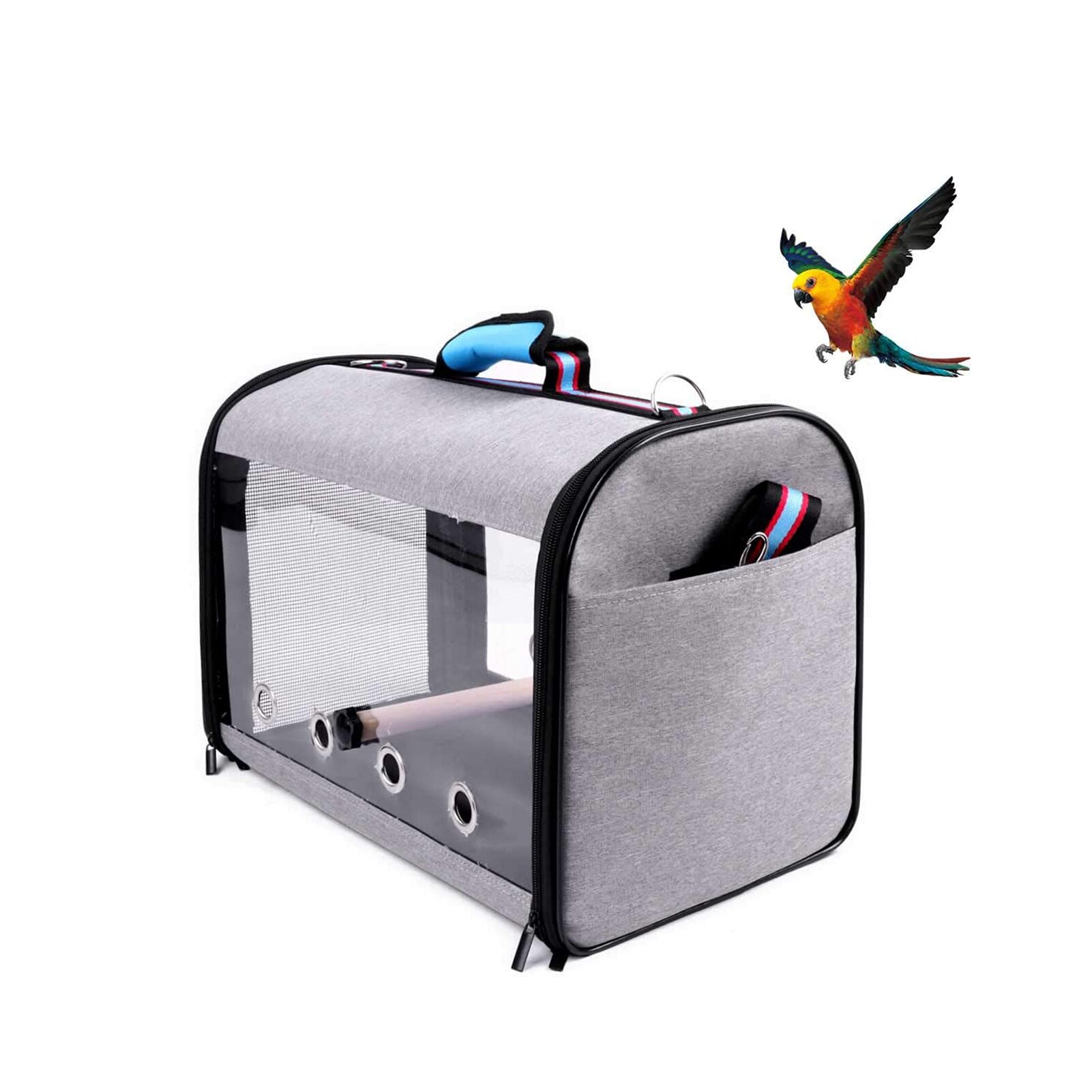 Bird carry Bag Bird Travel Cage Suitcase Portable Lightweight Breathable Bird Perch Space Backpack