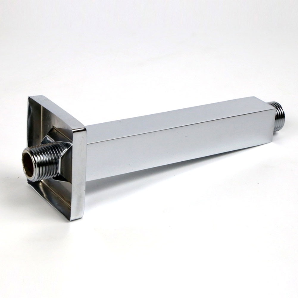 Chrome Finish Shower Head Arm Bathroom Easy Install Hardware Stable Lightweight Ceiling Mounted Stainless Steel Modern Home