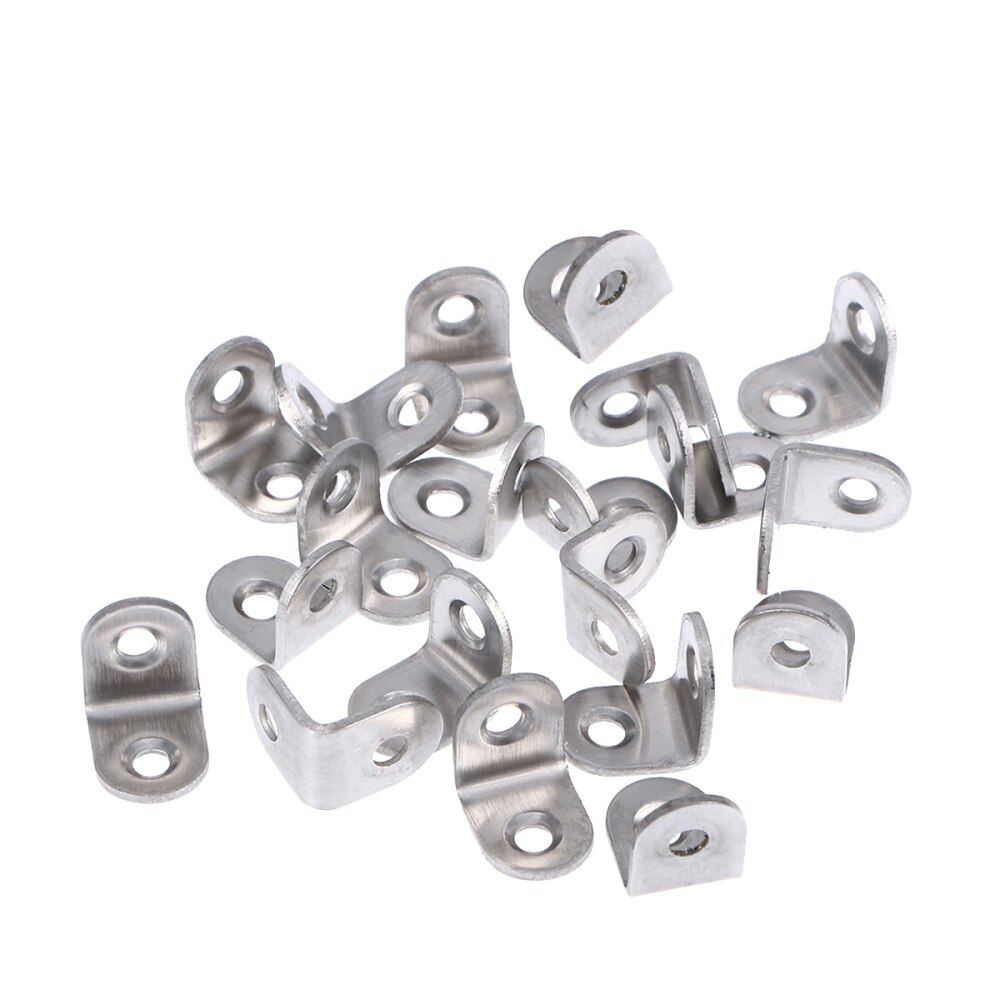 20Pcs 20mm x 20mm x 16mm Corner Brace Joint Right Angle Bracket Fastener