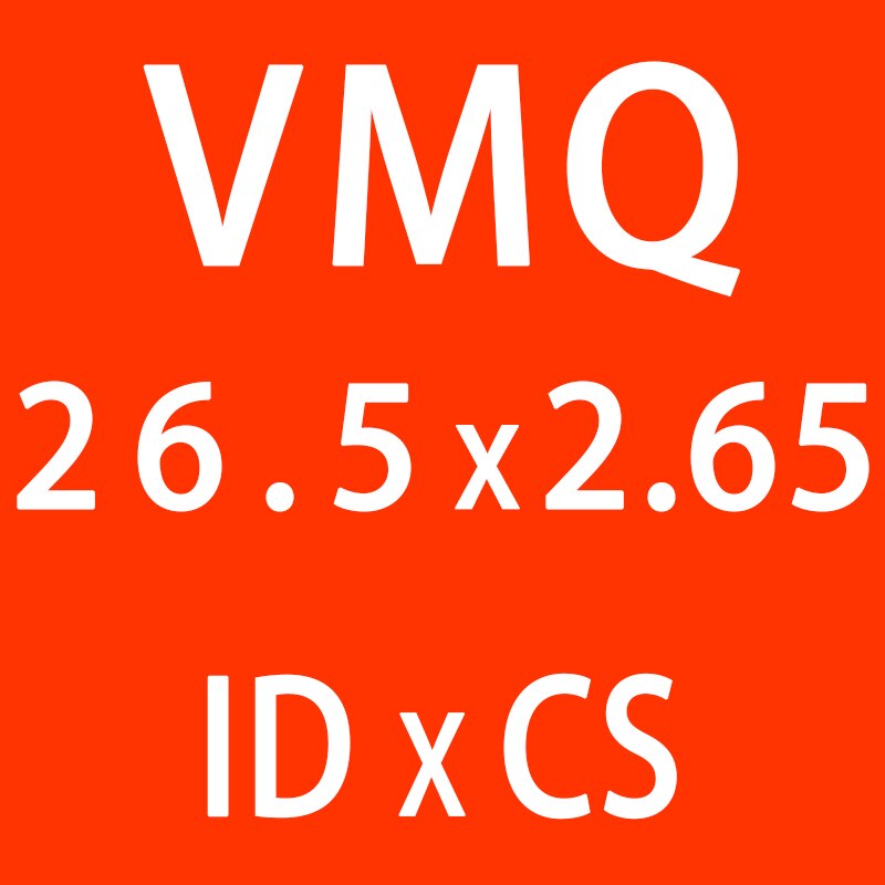 5 Stk/partij Rode Siliconen O-Ring Siliconen/Vmq ID21.2/22.4/23.6/25/25.8/26.5/28/30*2.65Mm Dikke O Ring Seal Rubber Ringen Pakking Washer: ID26.5mm