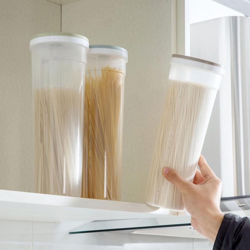 28CM Multifunction Spaghetti Box Round with dispensing outlet Cutlery Noodle Storage case Chopsticks Nut Seeds Boxes #BL3