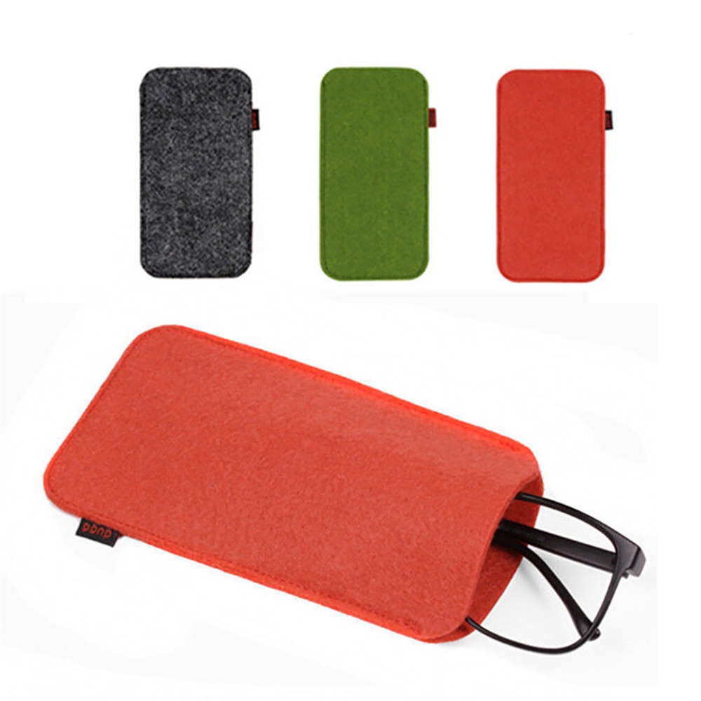 1pc unisex briller etui blød filt stof solbriller taske briller pose brillebeskytter briller tilbehør