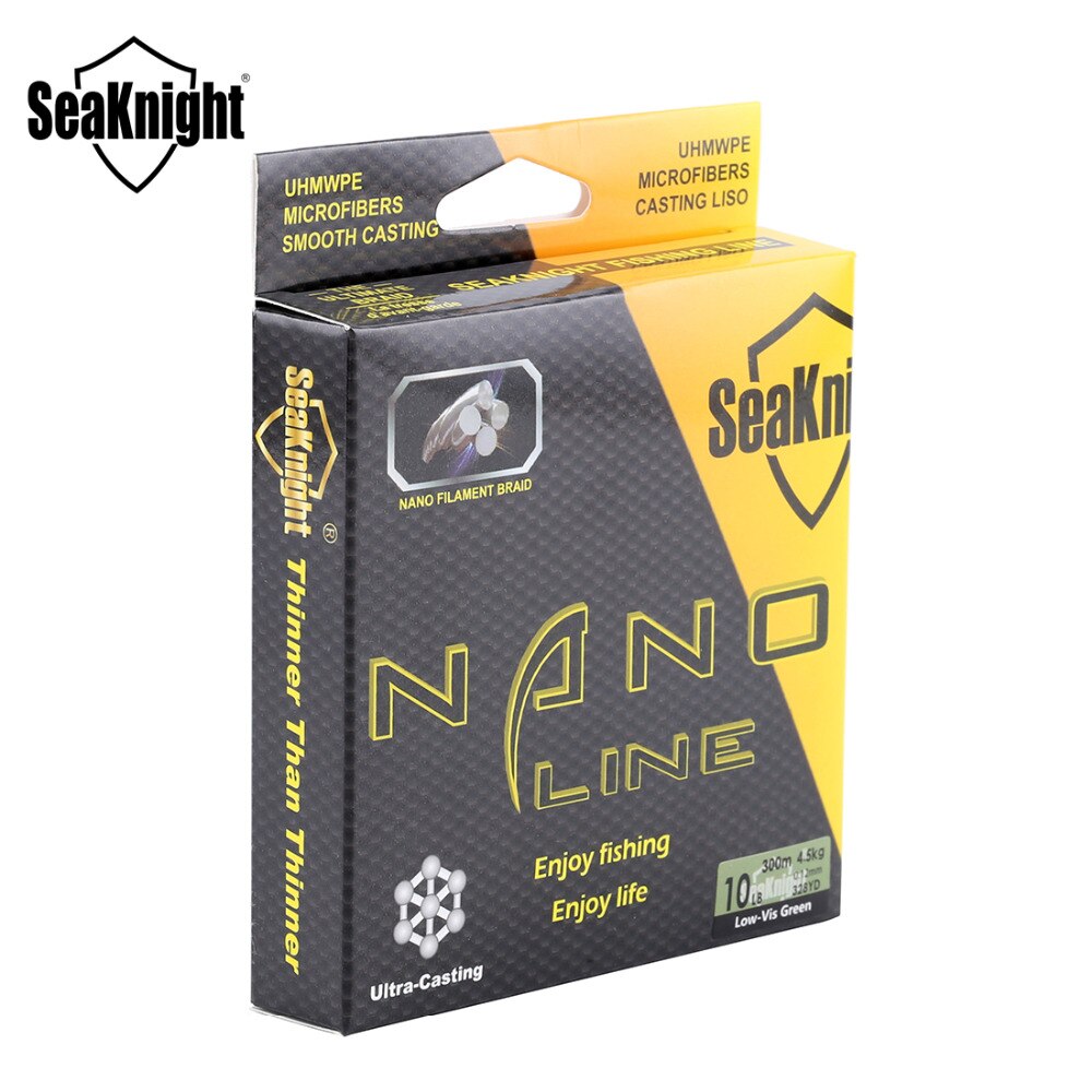 Seaknight NANO 300 m 4 strands stranded fishing lines PE multifilament fishing line 4lb 6lb 8lb 10lb diameter 0.07-0.12mm