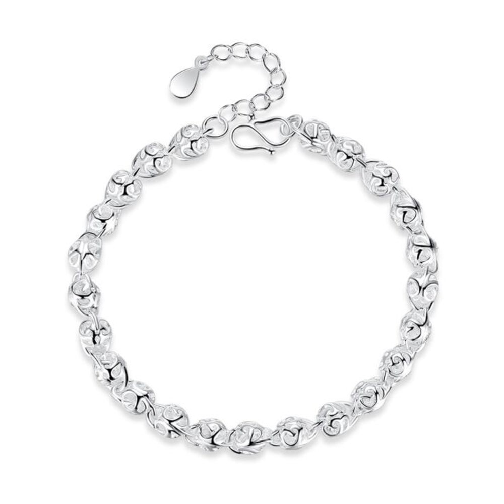 NEHZY S925 Stamp silver bracelet jewelry woman retro hollow ball DIY bracelet length 22.5CM