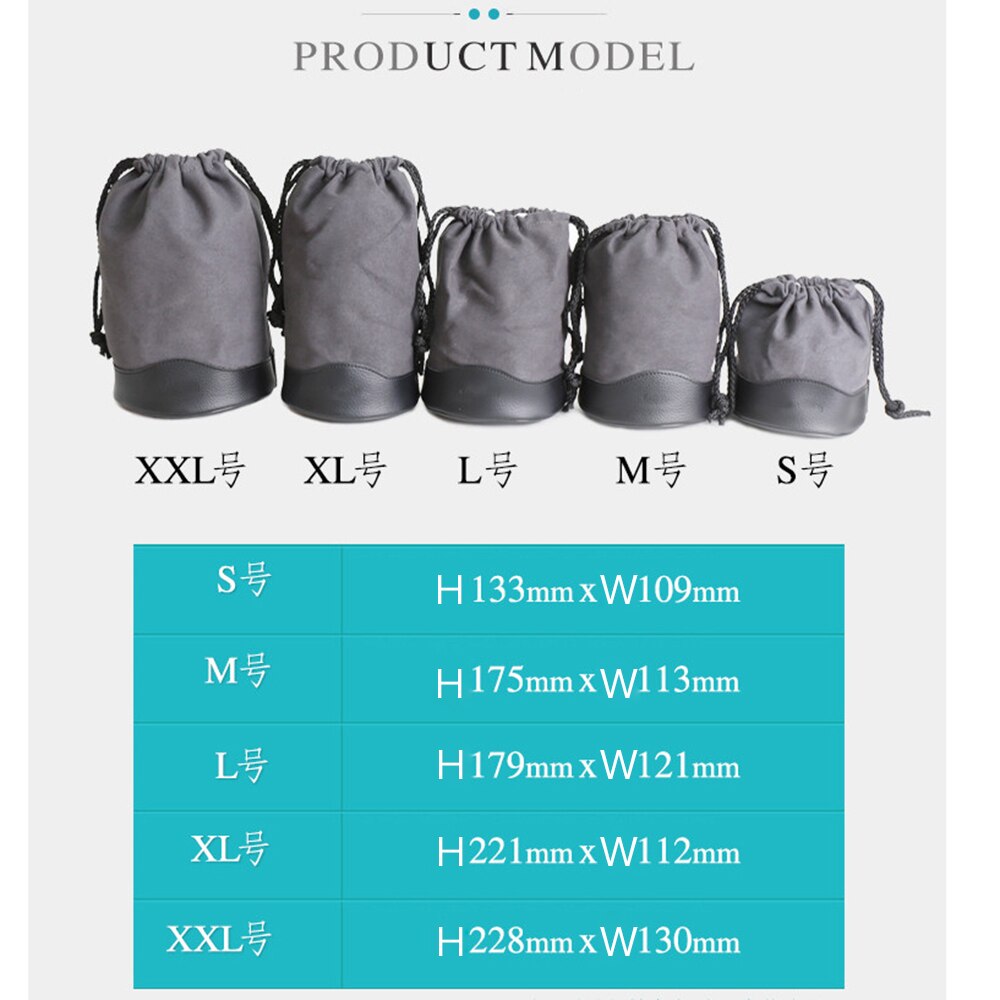 Camera Lens Pouch Bag Soft Drawtsring Bag Video Camera Lens Pouch Bag Case Full Size S M L XL Camera Lens Protector el: S