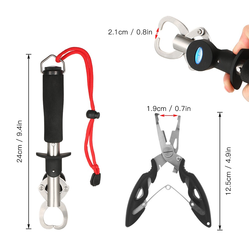 15kg/33LB Weight Portable Fishing Grip Stainless Steel Handle Grab Carp Fish Lip Gripper Fishing Tackle Tool Alicate De Pesca