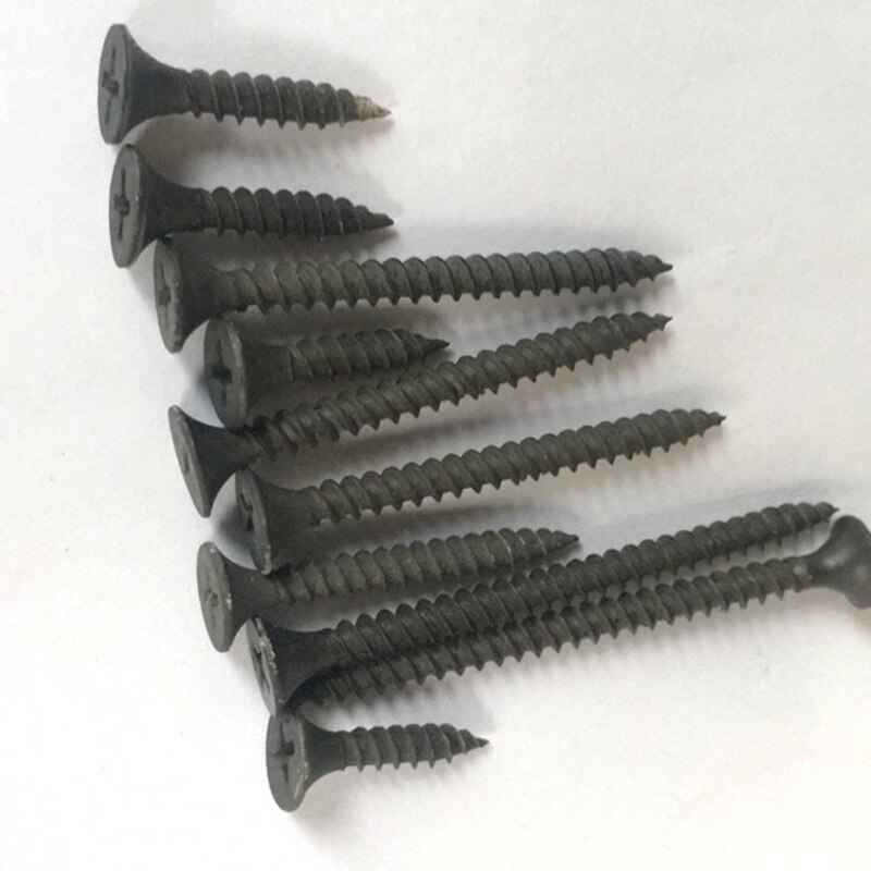 Tornillos de cabeza plana Phillips M3.5 para paneles de yeso, tornillos de rosca empotrada en cruz, avellanado de fósforo ceniza, tornillos autorroscantes para madera, 50 piezas