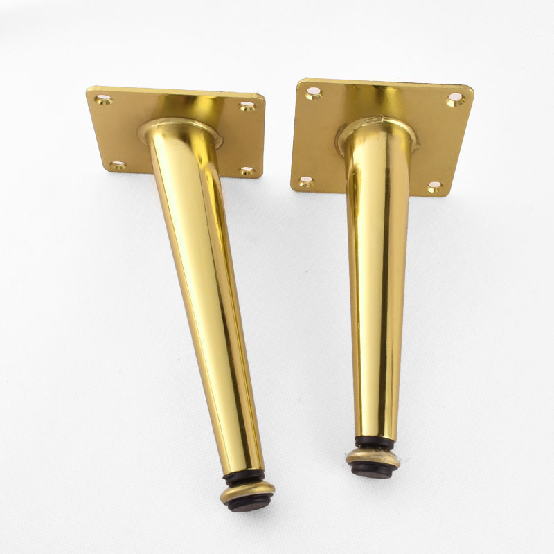 4Pcs/Set Furniture legs Adjustable Gold Tapered Metal Feet for Table Sofa Cupboard Cabinet Stool Chair Feet Hardware Accessories