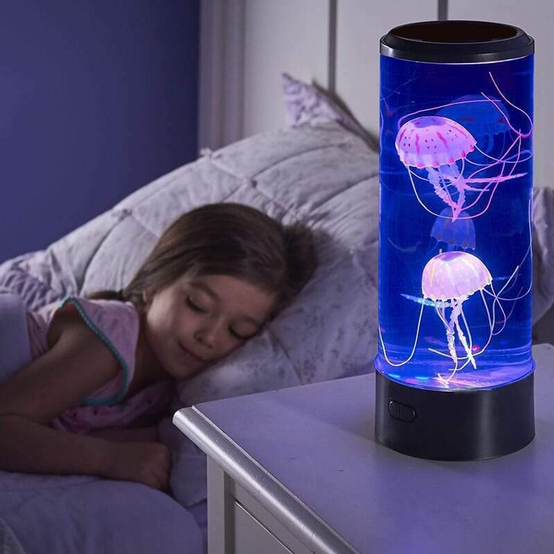 Artificial Seajelly Tank Night Light Aquarium LED Lamp Desk Lamp Kids Home Room Decor AN88