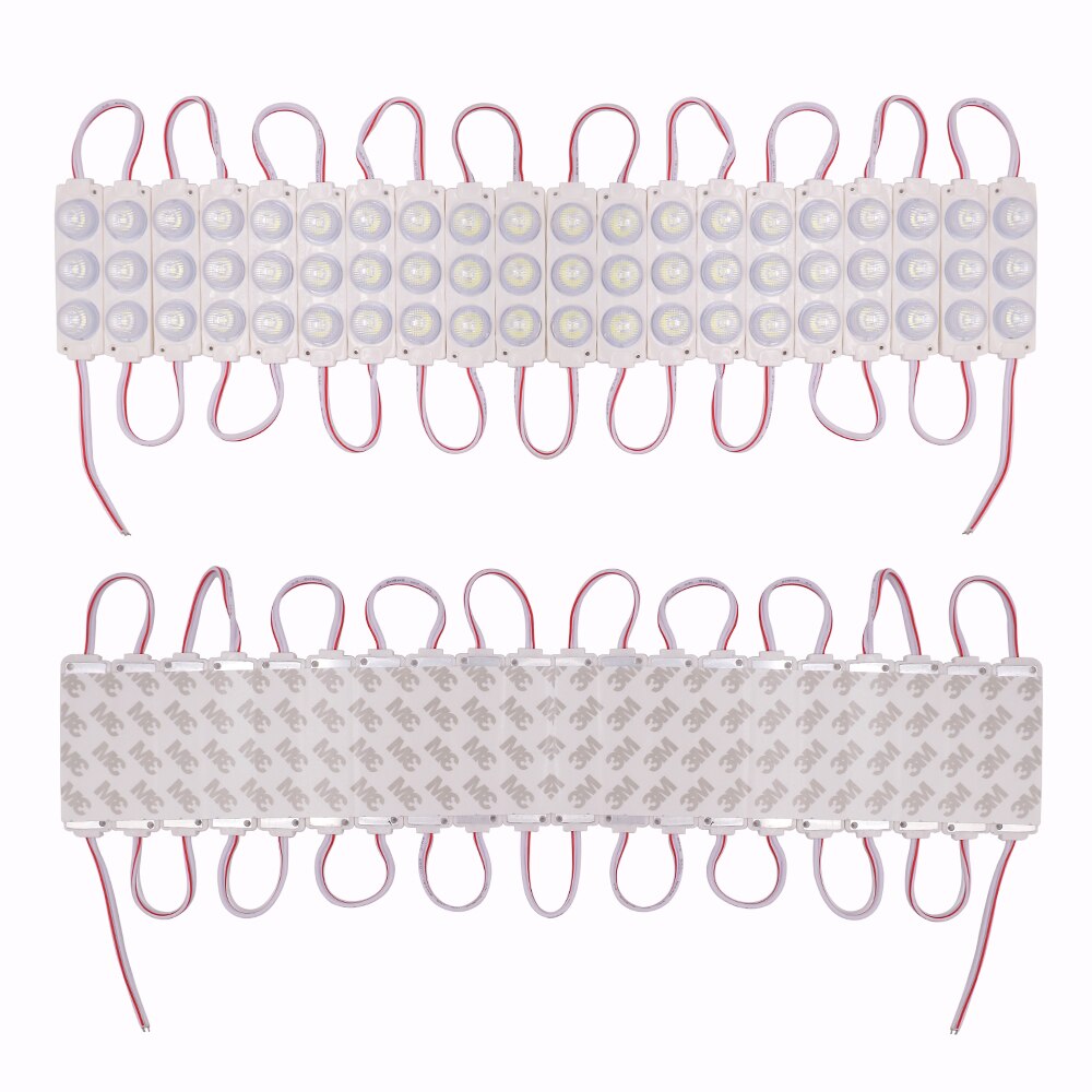 20 stk superbright smd 5630 3 ledet modulbelysning  dc12v ip65 vanntett rød blå grønn rosa gul hvit ledet moduler