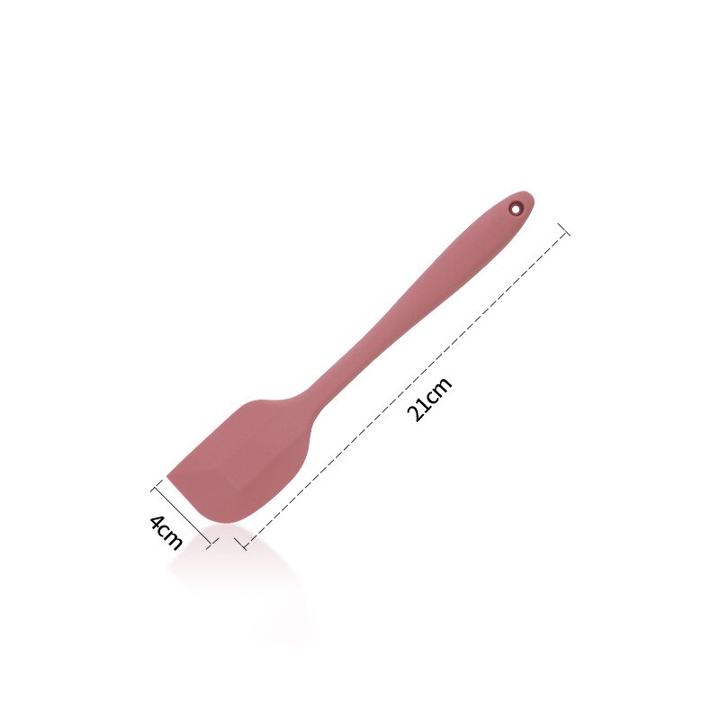 Silicone Spatula Pastry Cake Scraper Butter Spreader Kitchen Cooking Baking Accessories Heat-Resistant Utensils Tools Food Grade: small red