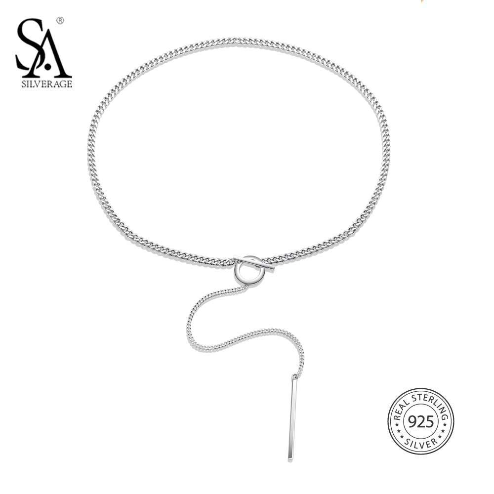 Sa silverage 925 sterling zilveren kettingen hangers voor vrouwen fijne sieraden 925 zilveren hanger lange ketting medaillon muis 925