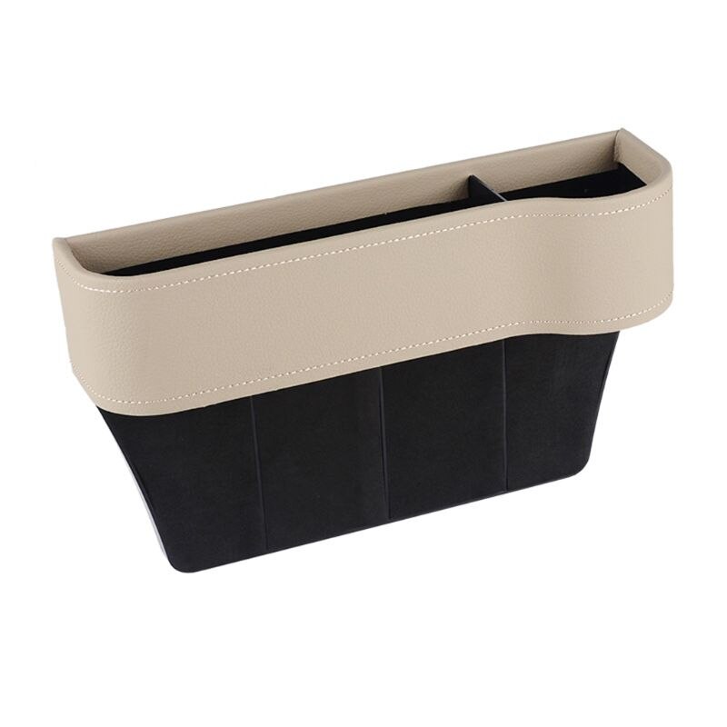 Multifuncional assento de carro organizador enchimento bolso couro do plutônio auto console lateral catcher caixa armazenamento titular recipiente