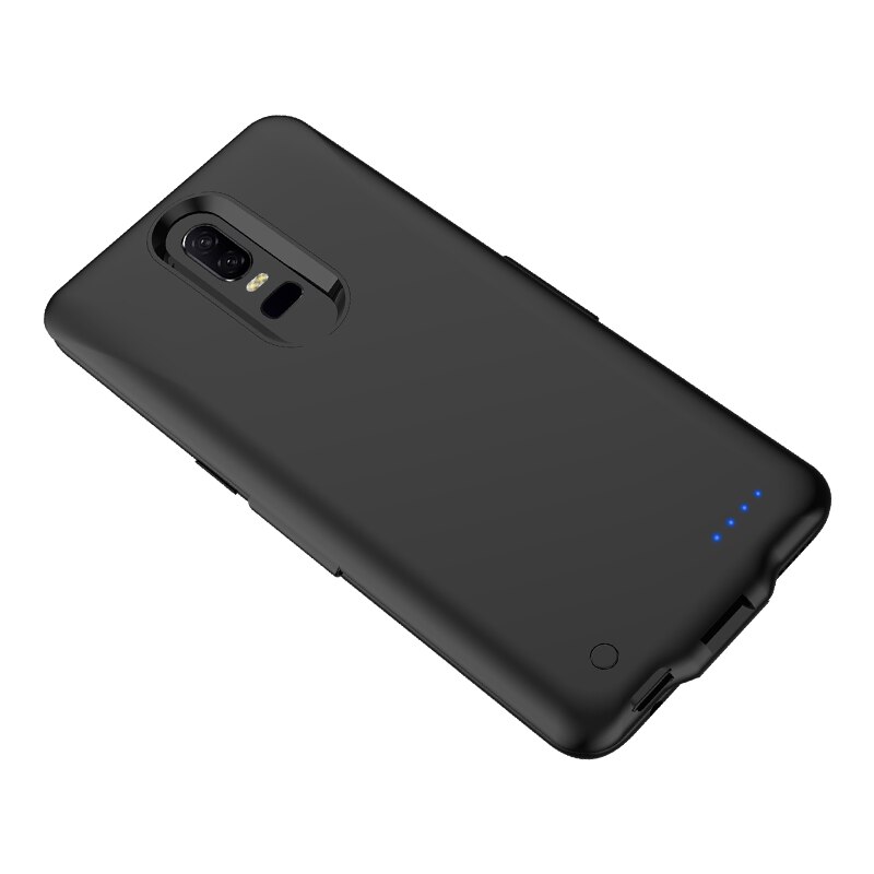 Capa carregador de bateria para xiaomi redmi note 4, estojo para carregar bateria 6500mah: Black