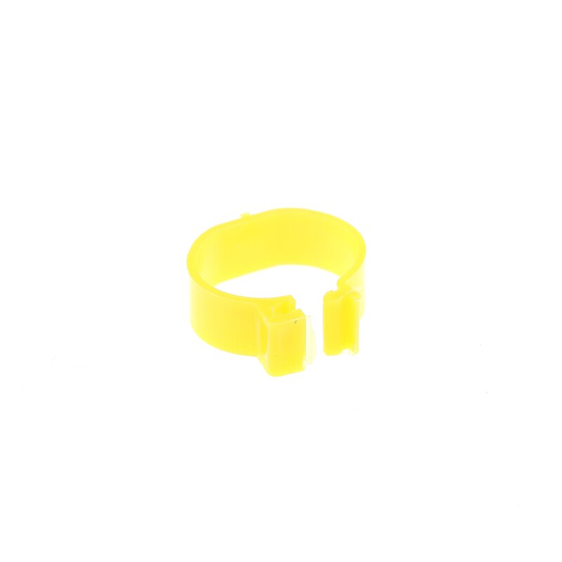 Anneau intérieur de poulet, 2.0 Cm de diamètre, pour patte de poule, Pigeon, volaille, oiseaux caille, poussins, canard, perroquet, 20 pièces: Yellow