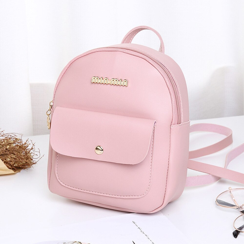 Mini Backpack Women Crossbody Bag For Teenage Girl Plaid Women Shoulder Phone Purse Korean Style Trendy Female Bagpack: Style B-pink