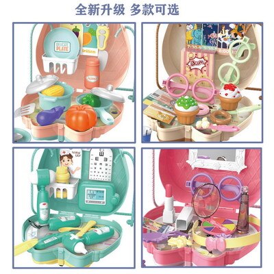 Simulazione Da Cucina cucinando Tavola Dei Monili di Trucco Della Caramella Strumento Medico Casa Un Gioco da ragazzi Sacchetto di Spalla Regalo regalare Giocattolo del ragazzo e gril