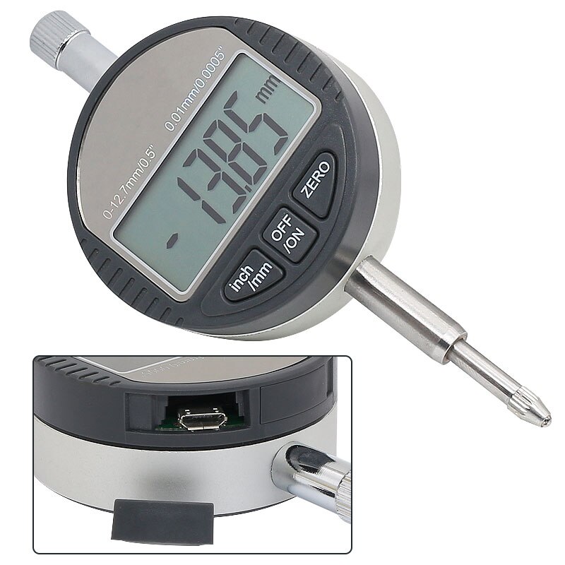 Dial Gage Tester High Precision Digital Dial Indicator 0-12.7mm/0-25.4mm Electronic Micrometer Micrometro Metric/Inch Dial Gauge