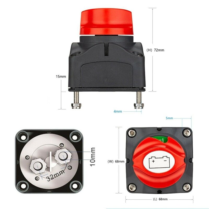 Interrupteur principal pour isolateur de batterie de voiture, 300a, 12V/24V, pour camping-Car, camion, bateau à moteur