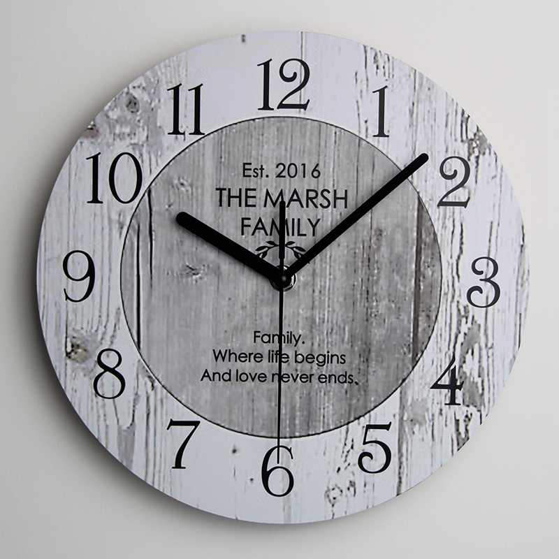 NUOVO 12 Inch Jaarring Wandklok Houten Kornu Klok Creatieve Stille Quartz Klok Batterij Aangedreven Arabische Cijfers Decoratief Thuis Woonkamer Kantoor