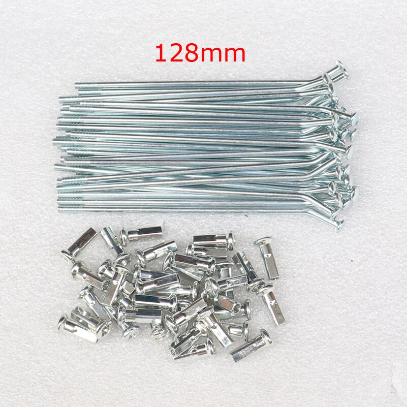8G 36 pcs Hub spokes With nuts for Dirt Bike Front Or Rear Wheel Rims C Style Rim Hub Only: 8G 128mm