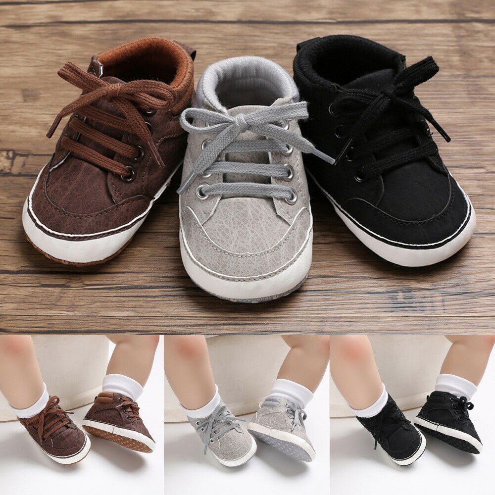 2019 Nova Primavera Sapatos de Bebê PU Sapatos de Camurça Lace Ocasional Bebê Menino Moda Cavalheiro de Algodão Primeira Walker Bebê Sapatos Menino