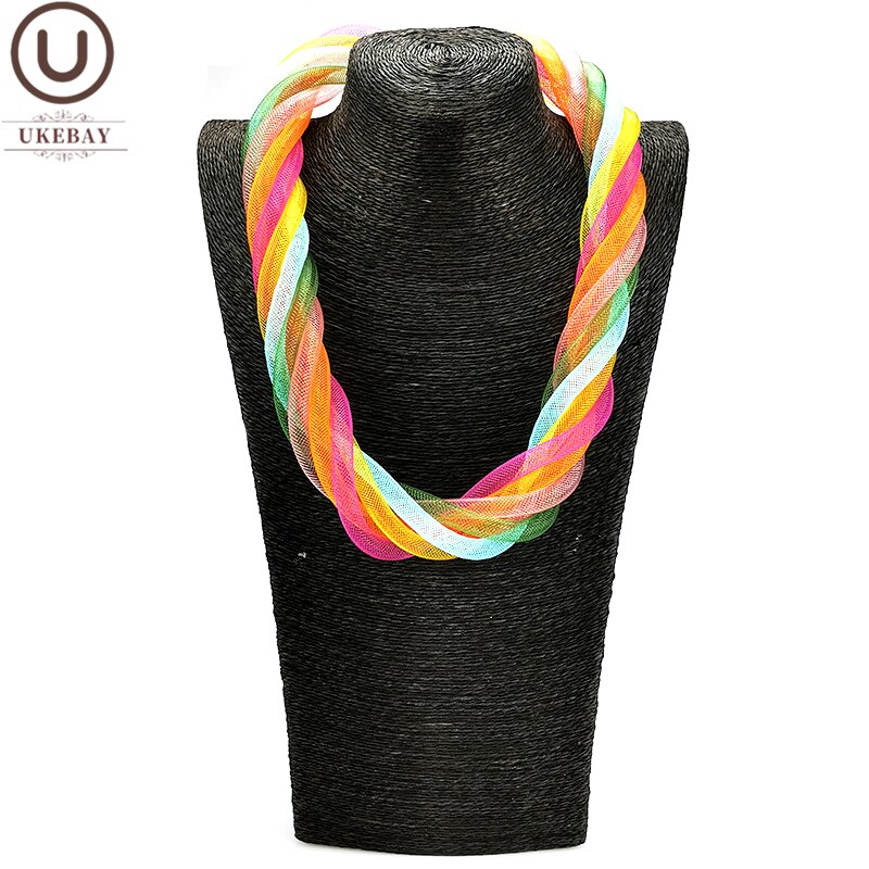 Ukebay Multicolour Choker Ketting Vrouwen Kraag Zachte Kettingen Bruiloft Kleding Accessoires Bohemian Sieraden
