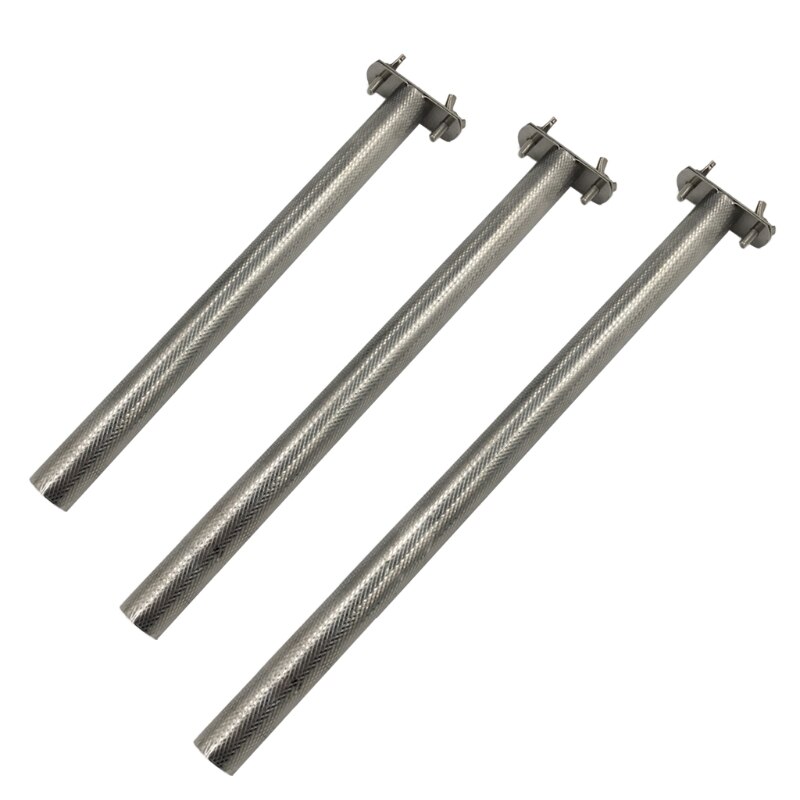 J2FB Parrot Perch Stainless Steel Rod Stand with Rhombic Pattern for Pet Birds