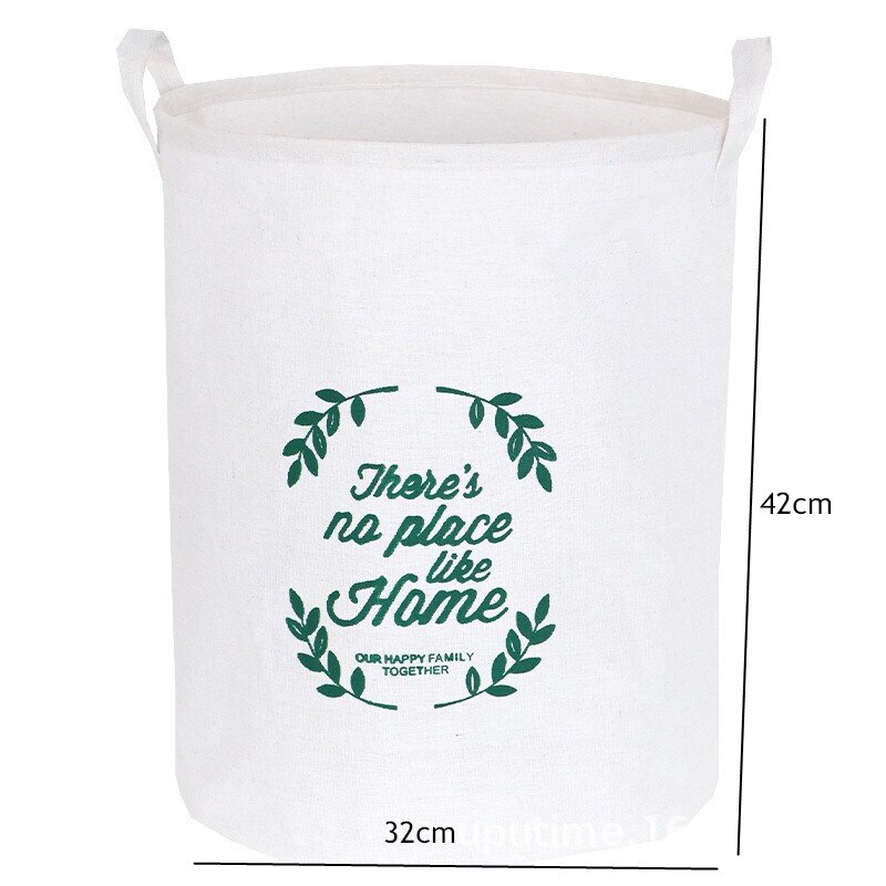 cotton linen large Round Collapsible Laundry Basket Dirty Clothes Organizer Toys Storage Box Bin Bucket Hamper With Handles: color 16