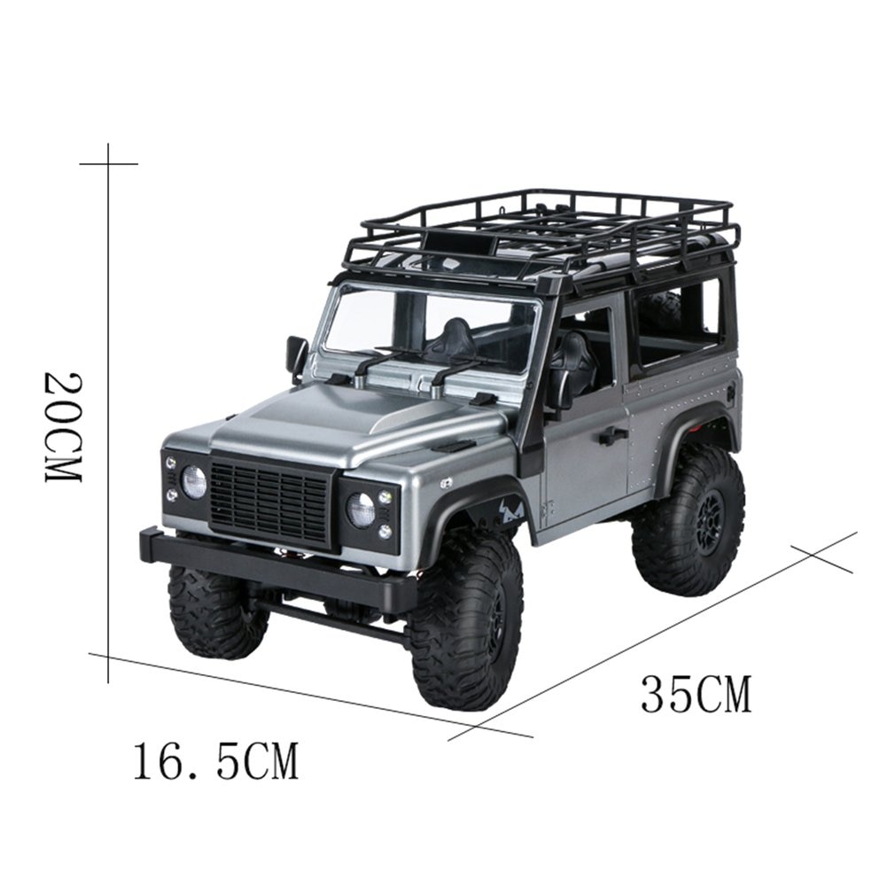 2.4G Four-wheel Drive Climbing Vehicle 4WD Rechargeable Battery Crawler 1/12 LED Lights Vehicle Off Road RC Car