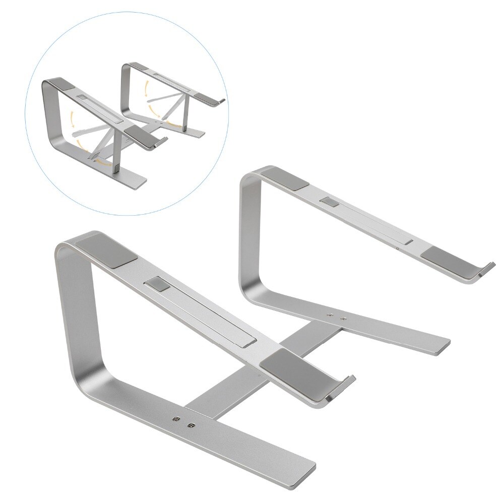 1 pcs Aluminum alloy notebook stand elevated stand computer desktop metal base cooling rack Laptop stand: A