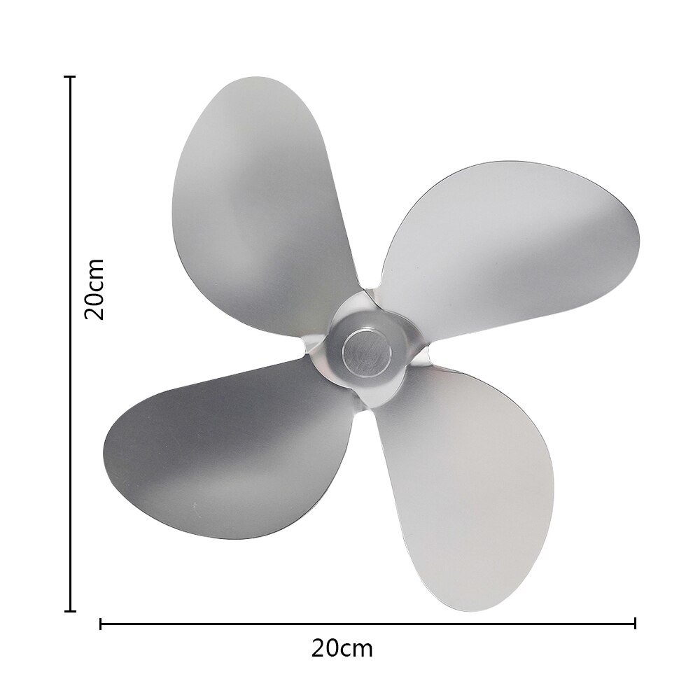 Large Airflow 4-Blade Heat Powered Stove Fan Blades Wood Log Burners Fireplace Parts Heat Distribution Stove Fans Blades