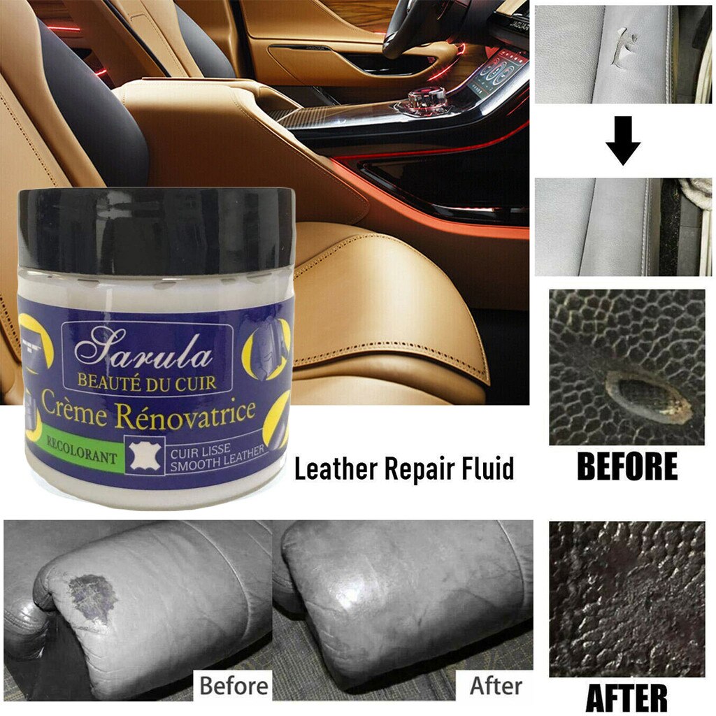 50ml Leather Repar kit Vinyl Repair Filler Compound for Leather Sofa Coat Restoration Cracks for Burns Car Seat Holes