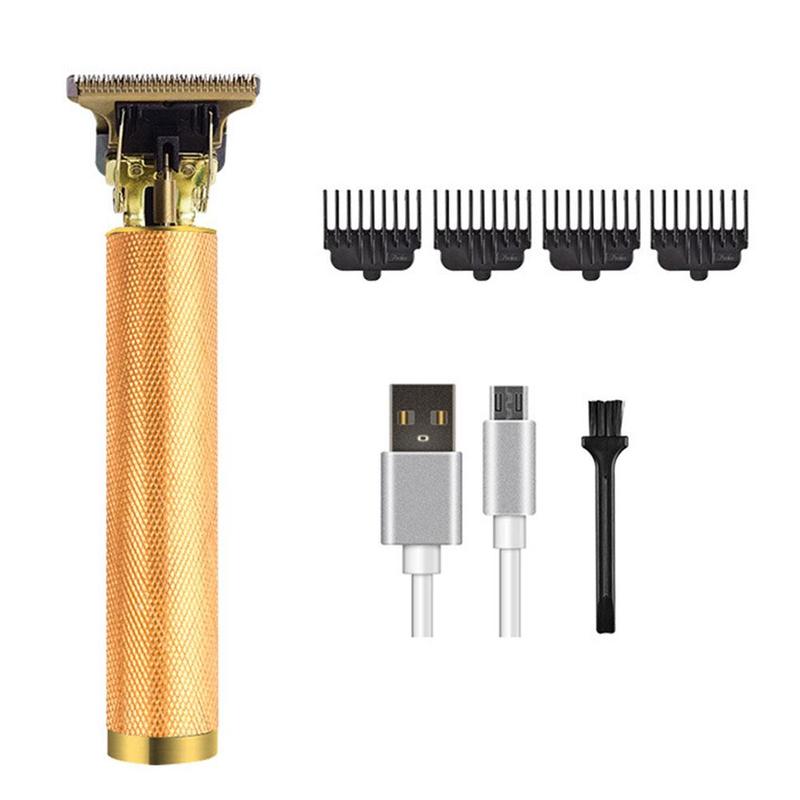 T skallet hårklipper oppladbar trimmer barbering årgang menn kutter trådløs t-outliner barbermaskin frisør maskin b  p9 f 3